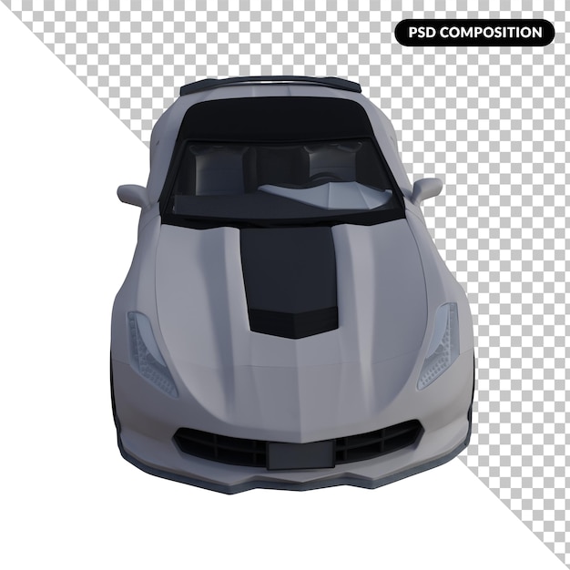 PSD coche de velocidad aislado 3d