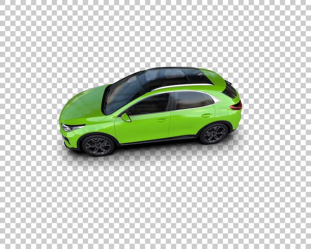 un coche verde con el capó abierto se muestra con un interior negro