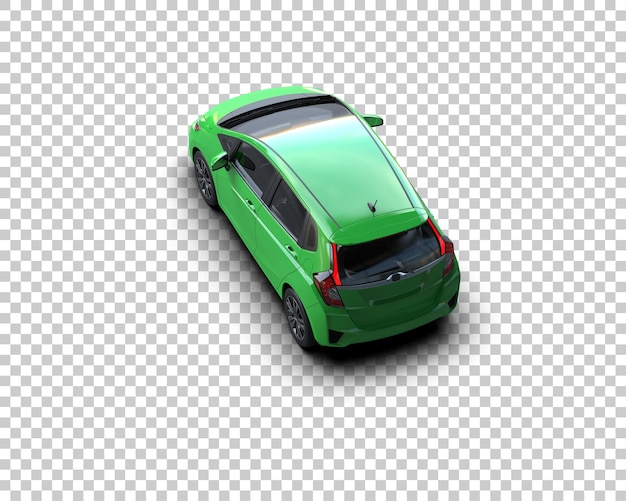 un coche verde con el capó abierto se muestra con una luz trasera roja