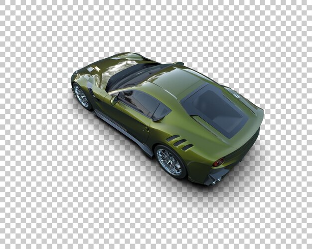 un coche verde con el capó arriba y el capó abierto