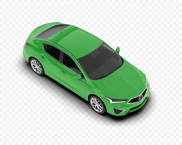 El coche verde moderno