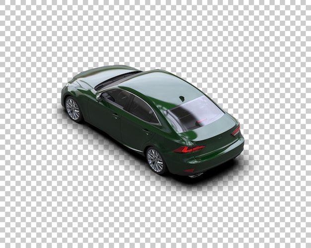 un coche verde con la puerta abierta se muestra con una luz roja