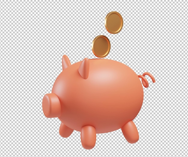 Cochon Avec Illustration 3d Pièce