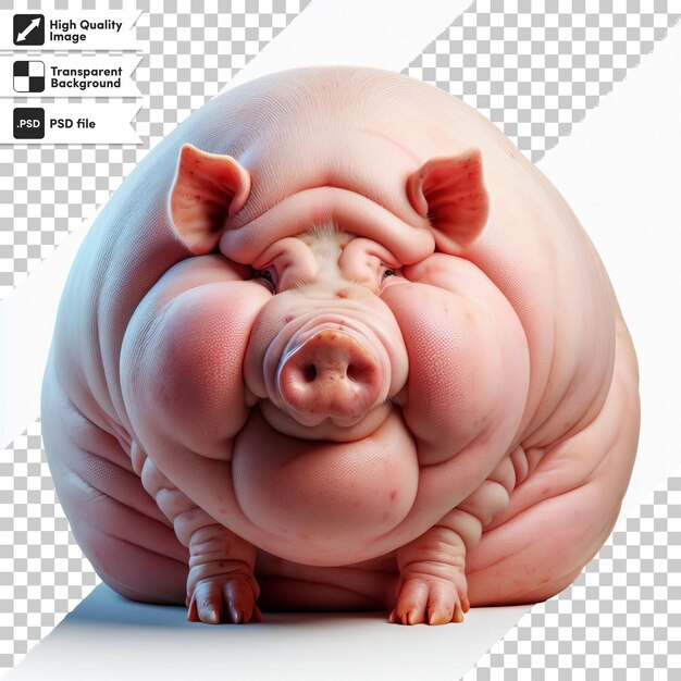 PSD un cochon avec une photo d'un cochon dessus