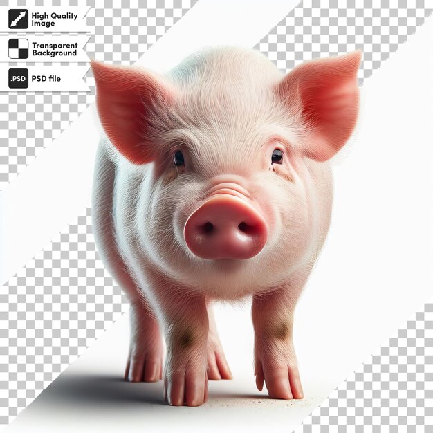 PSD un cochon avec une photo d'un cochon dessus