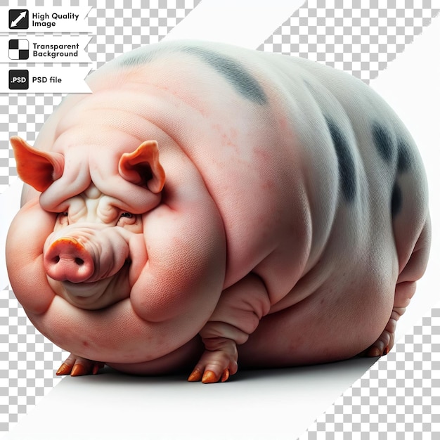 PSD un cochon avec une photo d'un cochon dessus