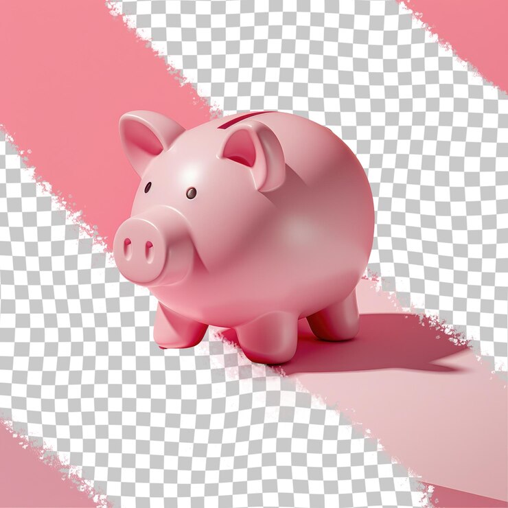 PSD un cochon rose avec un fond rose et un fond rose