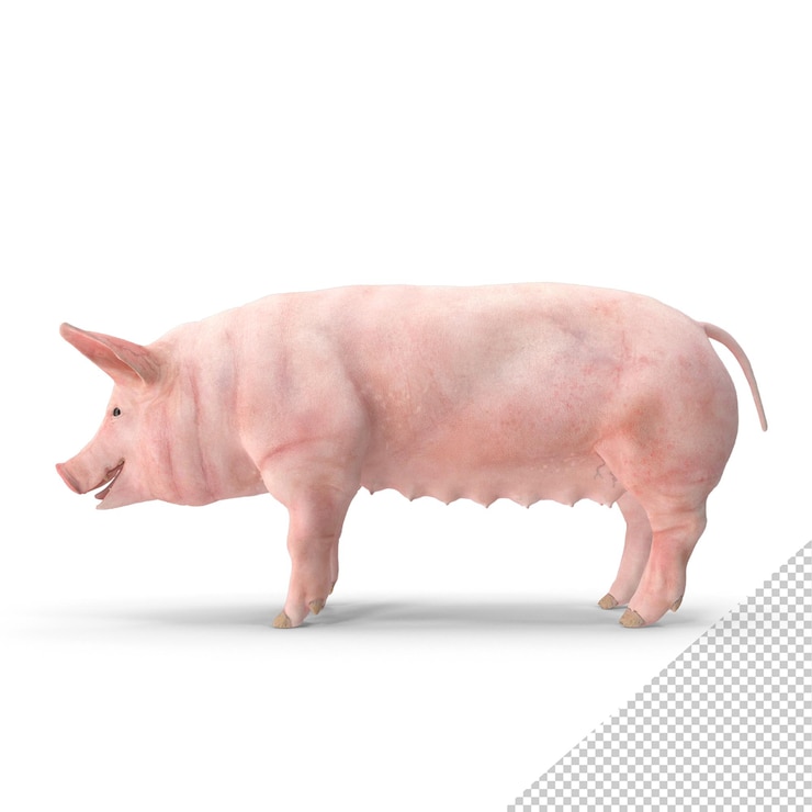 PSD cochon truie landrace png