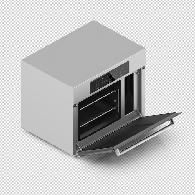 Cocina isométrica render 3D