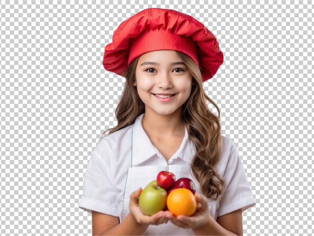 Cocinera con verduras