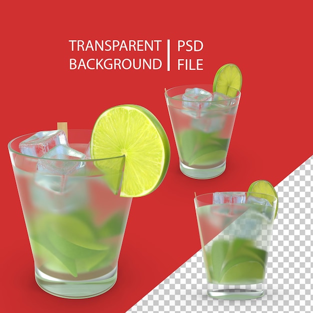 PSD cocktail caipirinha brésil png