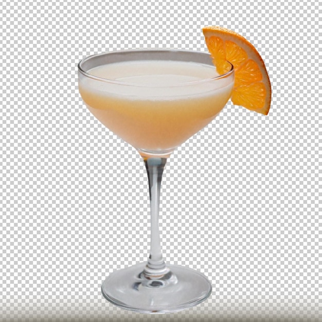 Cocktail con arancione isolato su sfondo trasparente