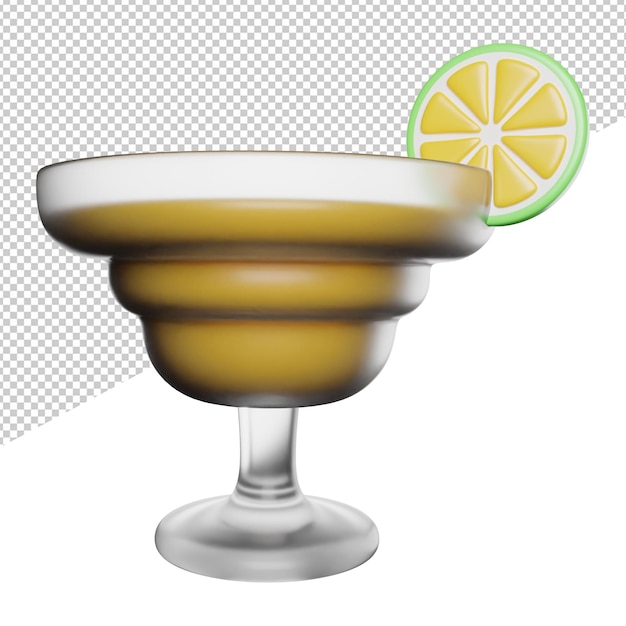 Cocktail Drink Juice 3D-Rendering-Icon-Illustration