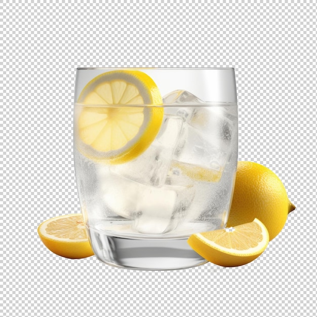 Cocktail de vodka limonade isolé sur fond transparent IA générative