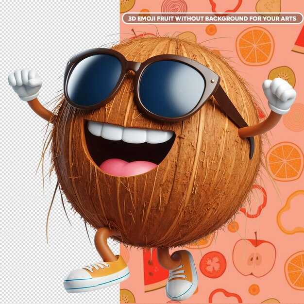 Coco en 3D sonriendo con gafas de sol