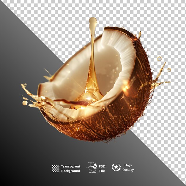 Coco aislado sobre un fondo transparente