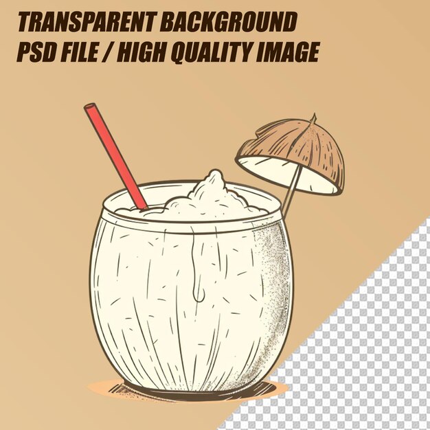 Coco en un fondo transparente PNG