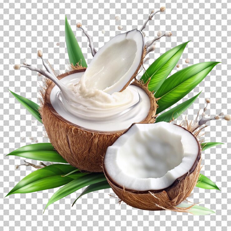 PSD coco con salpicaduras de leche
