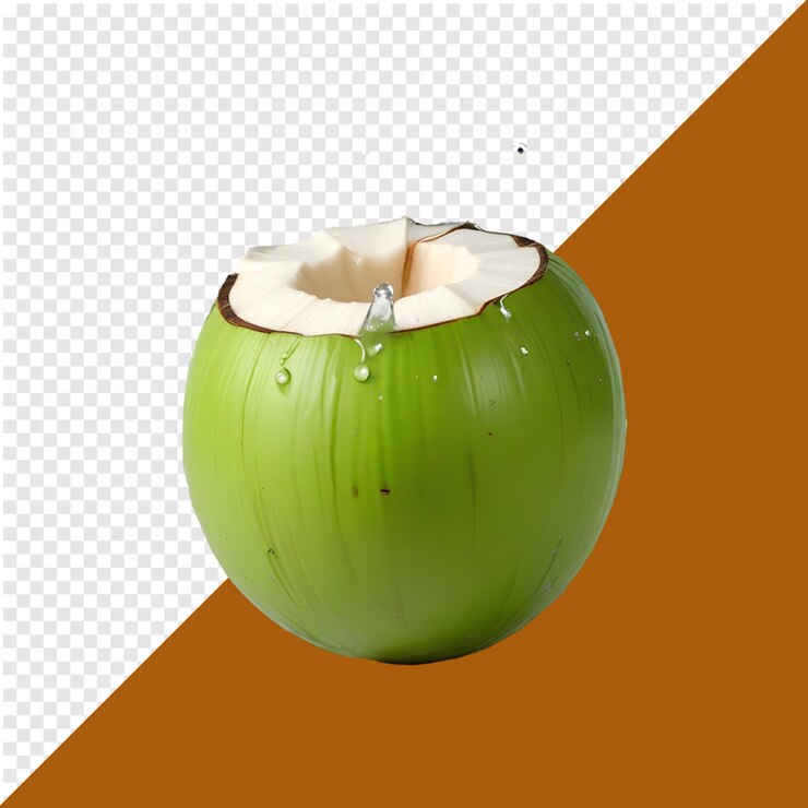 PSD coco verde aislado sobre un fondo transparente coco verde png