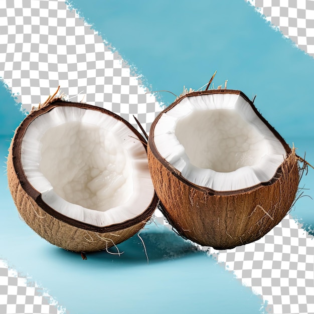 PSD cocos frescos expuestos contra un fondo transparente