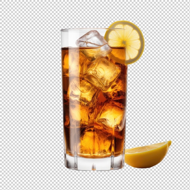 Cóctel long island iced tea aislado sobre fondo transparente ia generativa