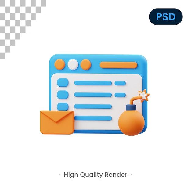 Code 3d Rendu Illustration Premium Psd