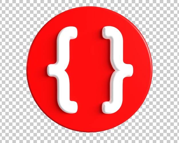 Code-logo-symbol 3d rendern