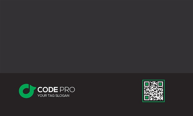 Code Pro Visitenkarte mit QR-Code und Tagline
