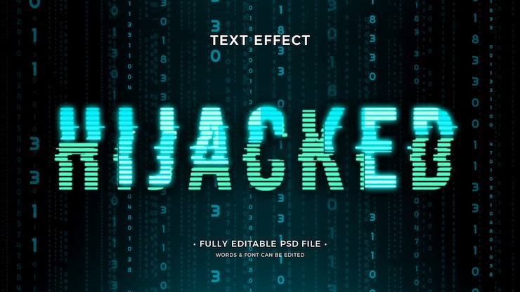 PSD code-text-effekt