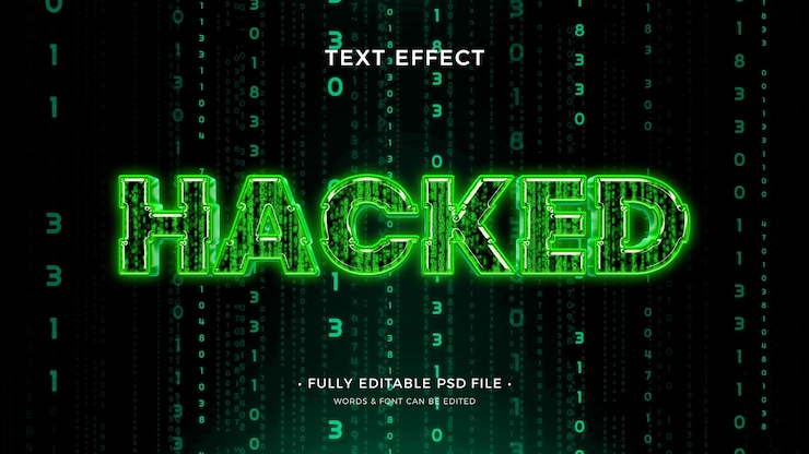 PSD code-text-effekt