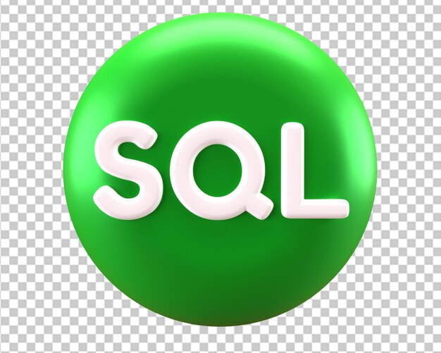 Codifica sviluppo web icona sql rendering 3d