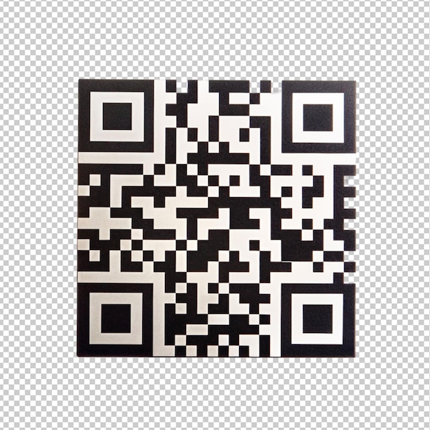 PSD código qr em fundo transparente