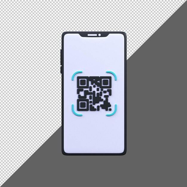 PSD código qr para pago escaneo de código qr a teléfono inteligente psd premium