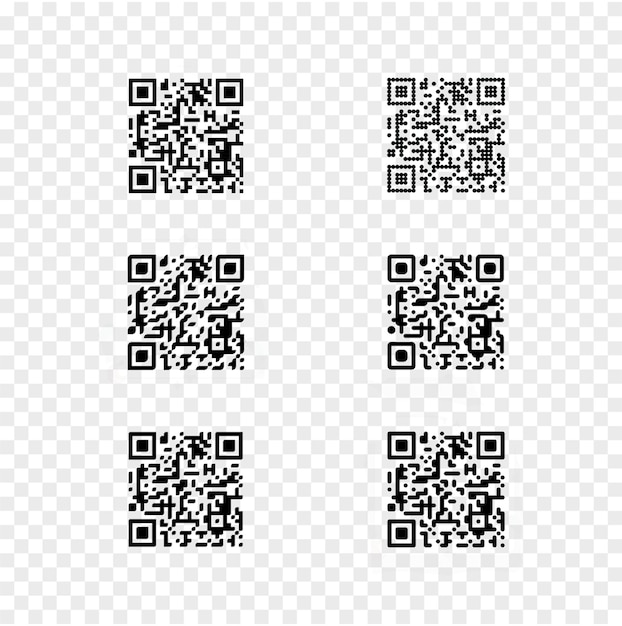 Código qr transparente de tipo psd 6 gratuito