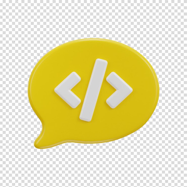 PSD código de software icono 3d aislado en el mensaje de codificación icono de programación de señales de burbuja