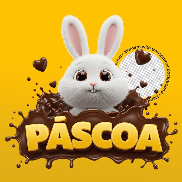 Coelhinho da Páscoa feliz