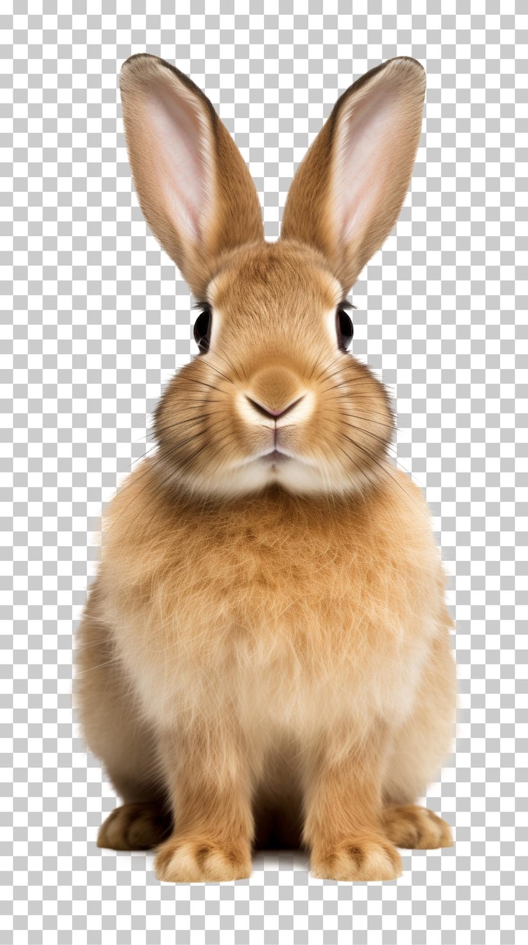 PSD coelhinho de frente isolado em fundo transparente