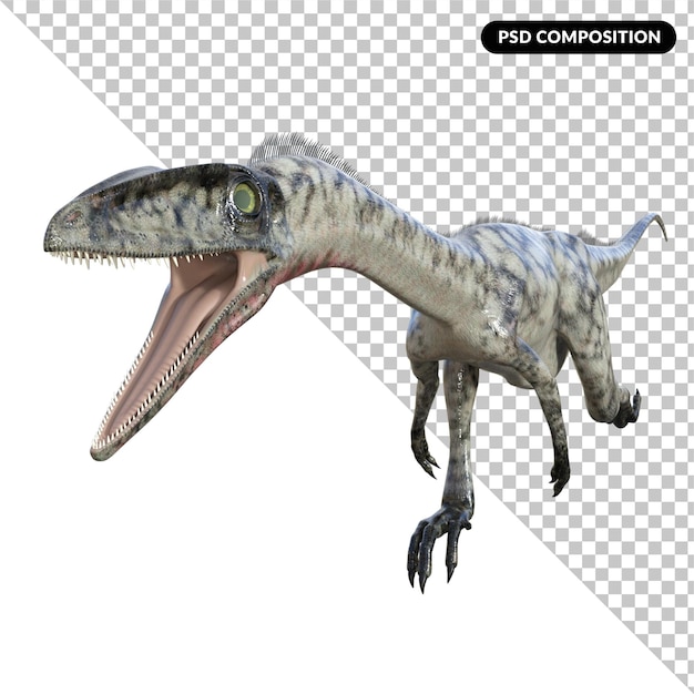 Coelophysis-dinosaurier isoliert 3d-rendering