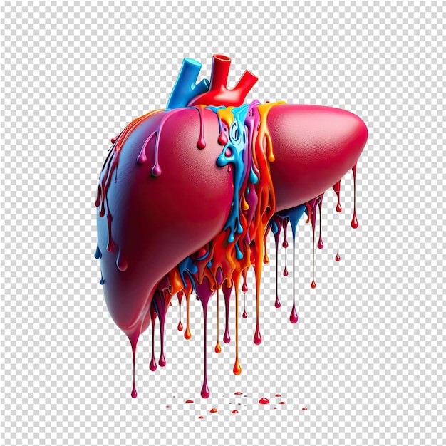 PSD un cœur avec un cœur rouge dessus