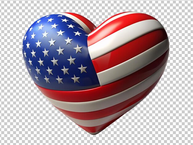 PSD cœur avec le drapeau américain