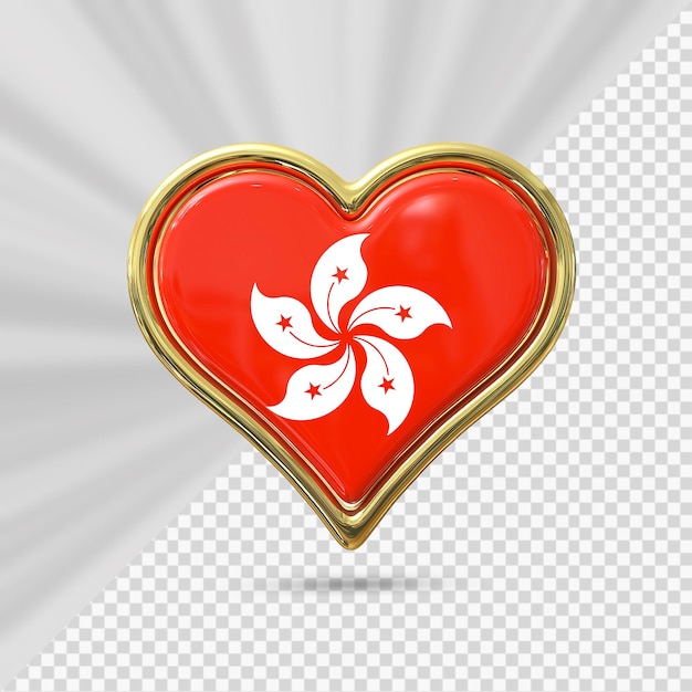 Coeur Drapeau Hong Kong