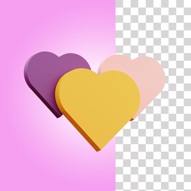 Coeur Emoji Illustration 3d