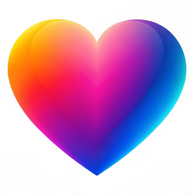 PSD un cœur qui a le mot amour dessus