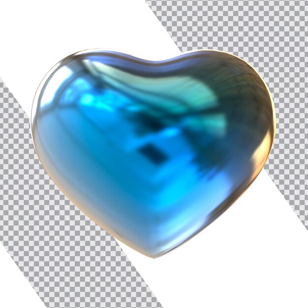 coeur, rendu 3d, fond transparent