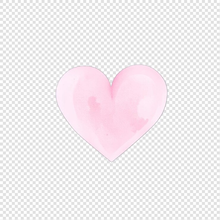 PSD coeur rose à l'aquarelle