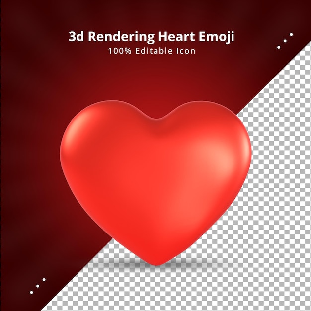 Coeur Rouge De Rendu 3d Pour La Saint Valentin