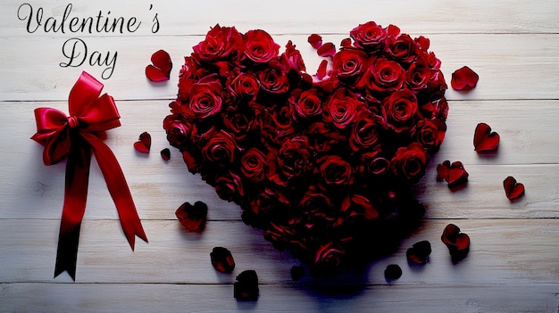 un cœur avec un ruban rouge qui dit " amour " dessus
