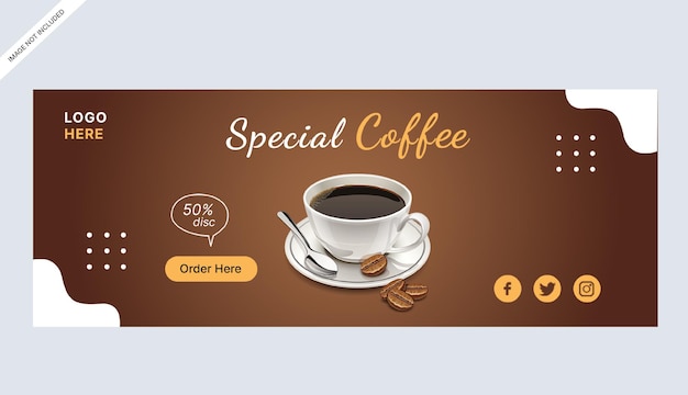 PSD coffee banner promotion design template collection