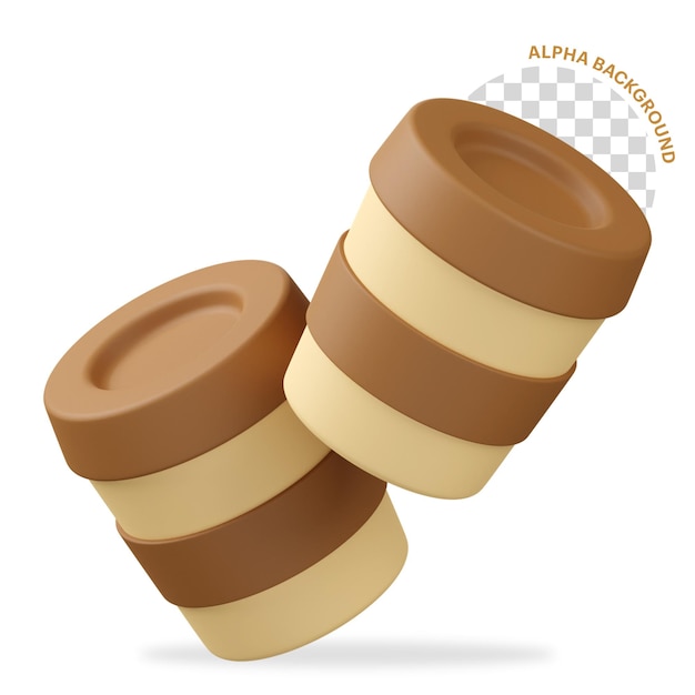 Coffee cup 3d render