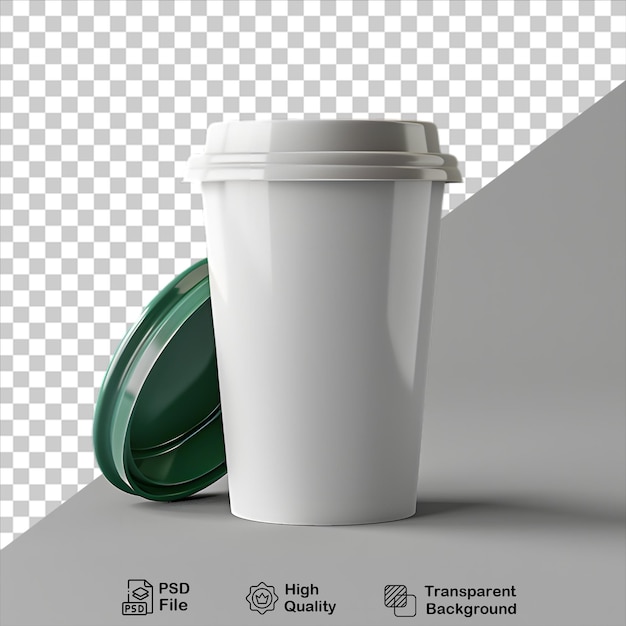 PSD coffee plastic cup mockup isolated on transparent background